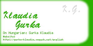 klaudia gurka business card